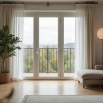 Eye-level view of a modern window installed in a residential home